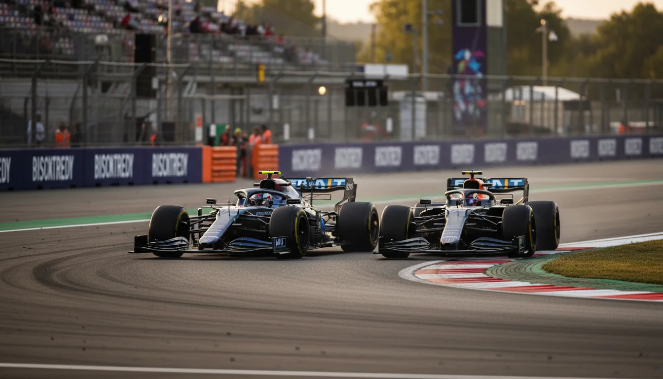 Scommesse live Formula 1: visuale gara in diretta con sorpasso in curva