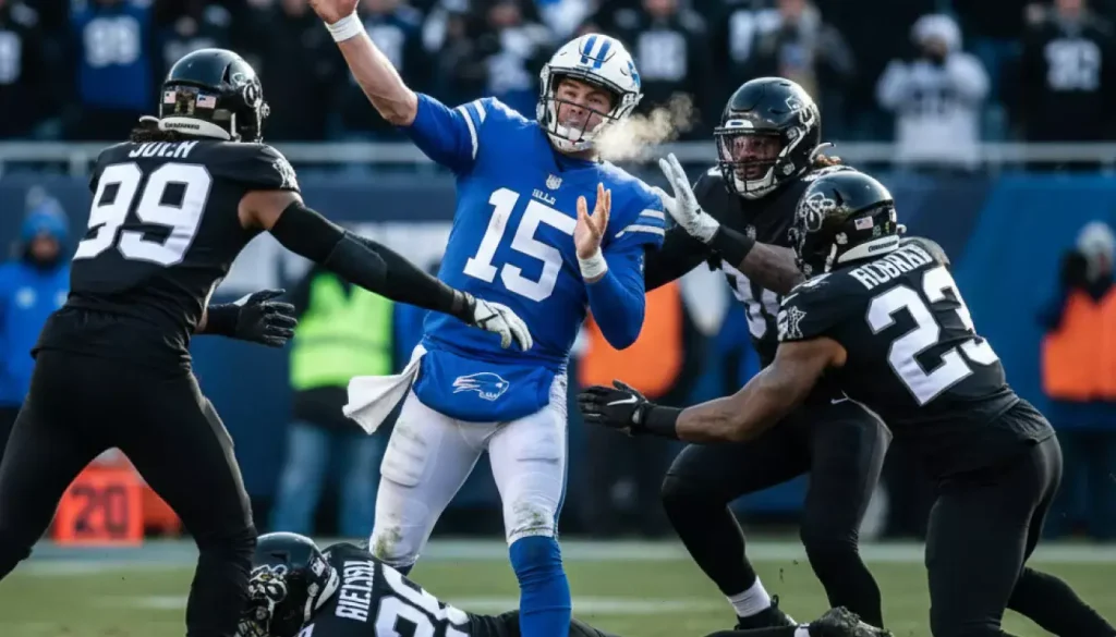 Azione di gioco playoff NFL stadio gremito