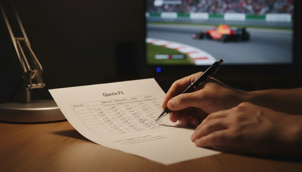 Quote Formula 1 come funzionano e come leggerle