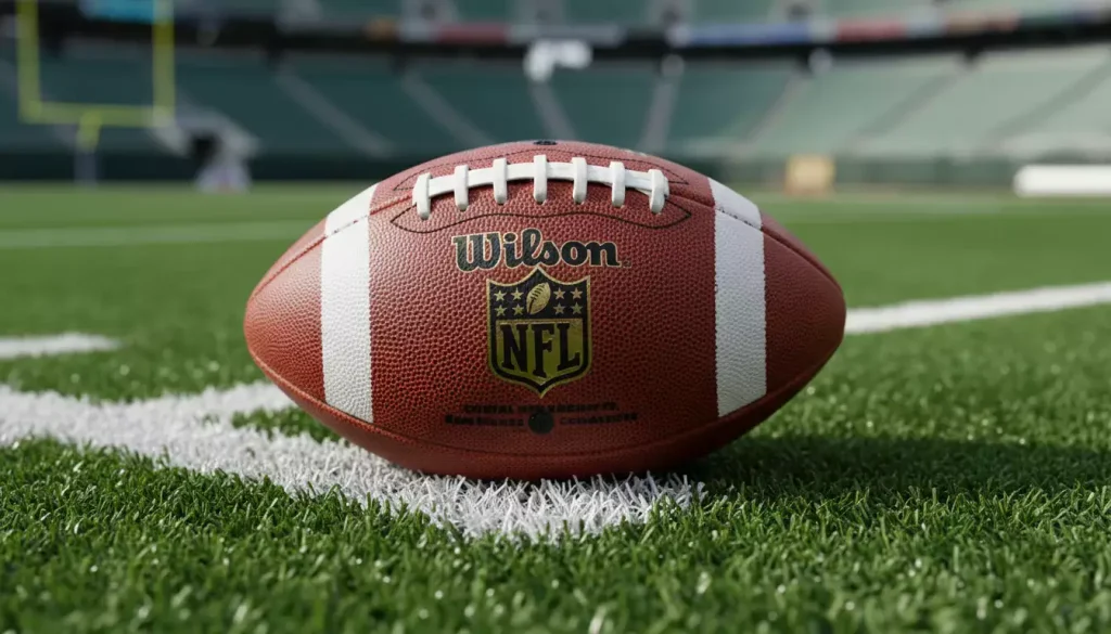 Pallone da football americano su campo NFL